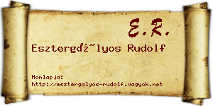 Esztergályos Rudolf névjegykártya