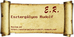 Esztergályos Rudolf névjegykártya